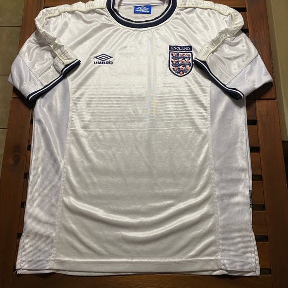 Umbro Other - Umbro England 1999-01 Vintage Home White Soccer Jersey